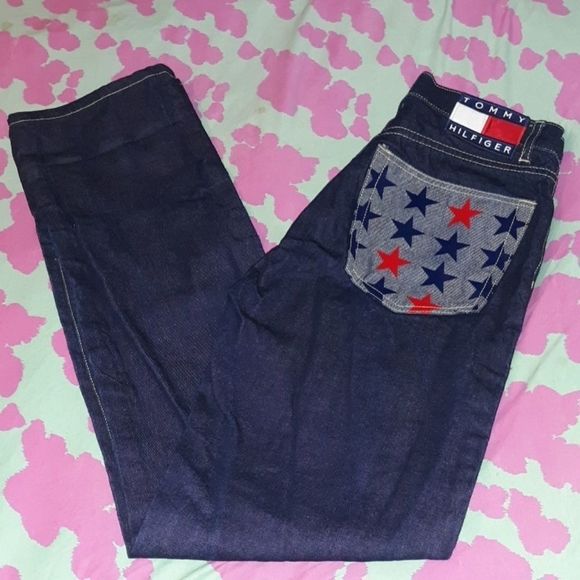 Tommy Hilfiger Vintage Jeans Stars High Waisted 9‎ - Picture 1 of 8
